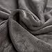 Kingole Flannel Fleece Microfiber Throw Blanket, Luxury Charcoal Gray Travel/Throw Size Lightweight Cozy Couch Bed Super Soft and Warm Plush Solid Color 350GSM (50”x60)