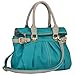 MG Collection Gabby Oversized Shopper Hobo Shoulder Bag, Teal, One Size