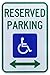 Tapco R7-8D Engineer Grade Prismatic Rectangular ADA Handicap Sign, Legend 