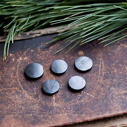 Radiation Protection for Cellphones/Laptop - Anti EMF/EMR Radiation Sticker - Radiation Shield Blocker - Set of 5 Polished Shungite Plate Sticker for Mobile Phone - Shungite Stickers for Cell Phone - Thumbnail 2