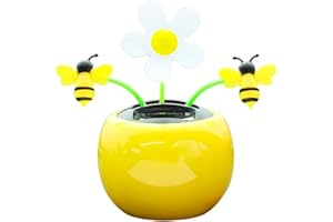 Solar Dancing Flowers Shaking Car Dashboard Toys Car Ornaments Solar Powered Toy for Office Desk Decoration Bee