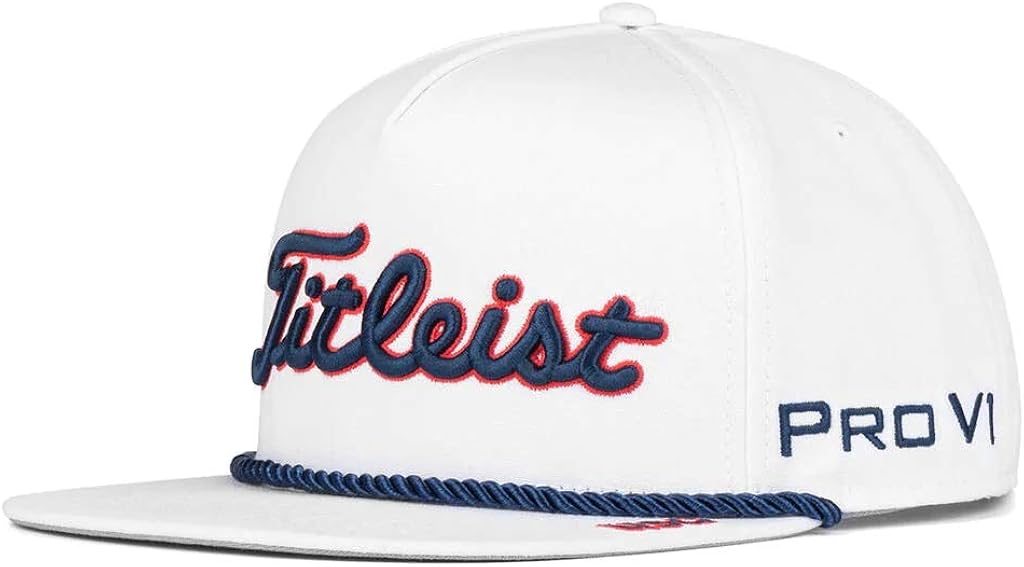Titleist Tour Rope USA Flat Bill Golf Hat Snapback Cap New