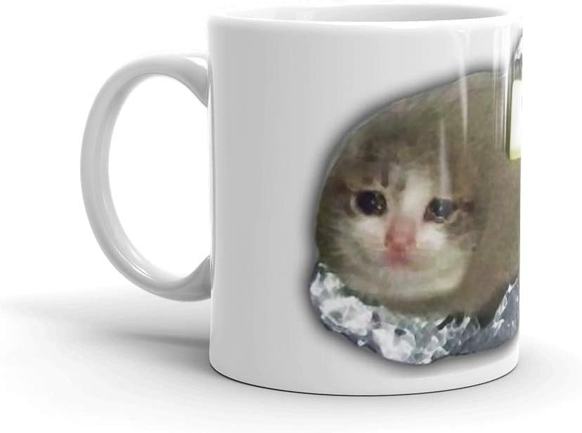 sad potato cat with butter