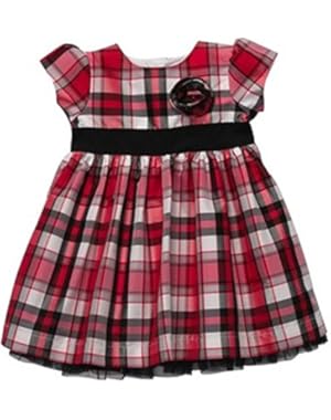 Red Plaid Rosette 2 Piece Dress Set 9 Months