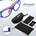PONOSOON Sports Goggles Glasses for Kids for Basketball Football Volleyball 1812(Transparent Blue)