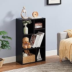 VECELO 5 Cube Modern Bookcases,3 Tier