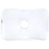 pinklilycare 2 Pack Ear Hole Pillowcase to Fit Pillow with a Hole Soft Satin Ear Pillow Cover with Zipper