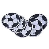 XUNHUI Soccer Ball Patches Embroidered Patches for Clothing Iron On Football Patches for Jeacket Pants 5Pieces 4.8cm