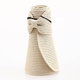 Fashion Foldable Wide Brim Roll Up Sunhat Beach Hat straw Visor Cap Beige