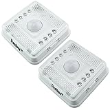 Danibos Wireless 8-LED Light Lamp PIR Sensitive Auto Sensor Motion Detector Super Light (2, White)
