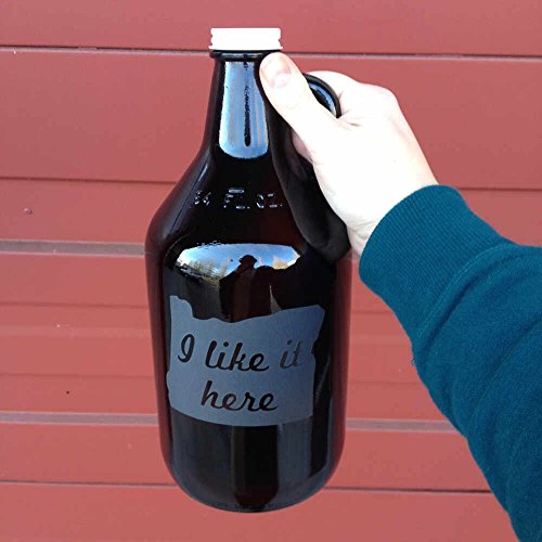 SASQUATCH Growler - Bigfoot Unicyclist for mead brewer