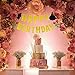 Joymee Beauty and The Beast Inspired Banner, Belle Happy Birthday Rose Garland Kids Baby Shower Princess Party Decorations