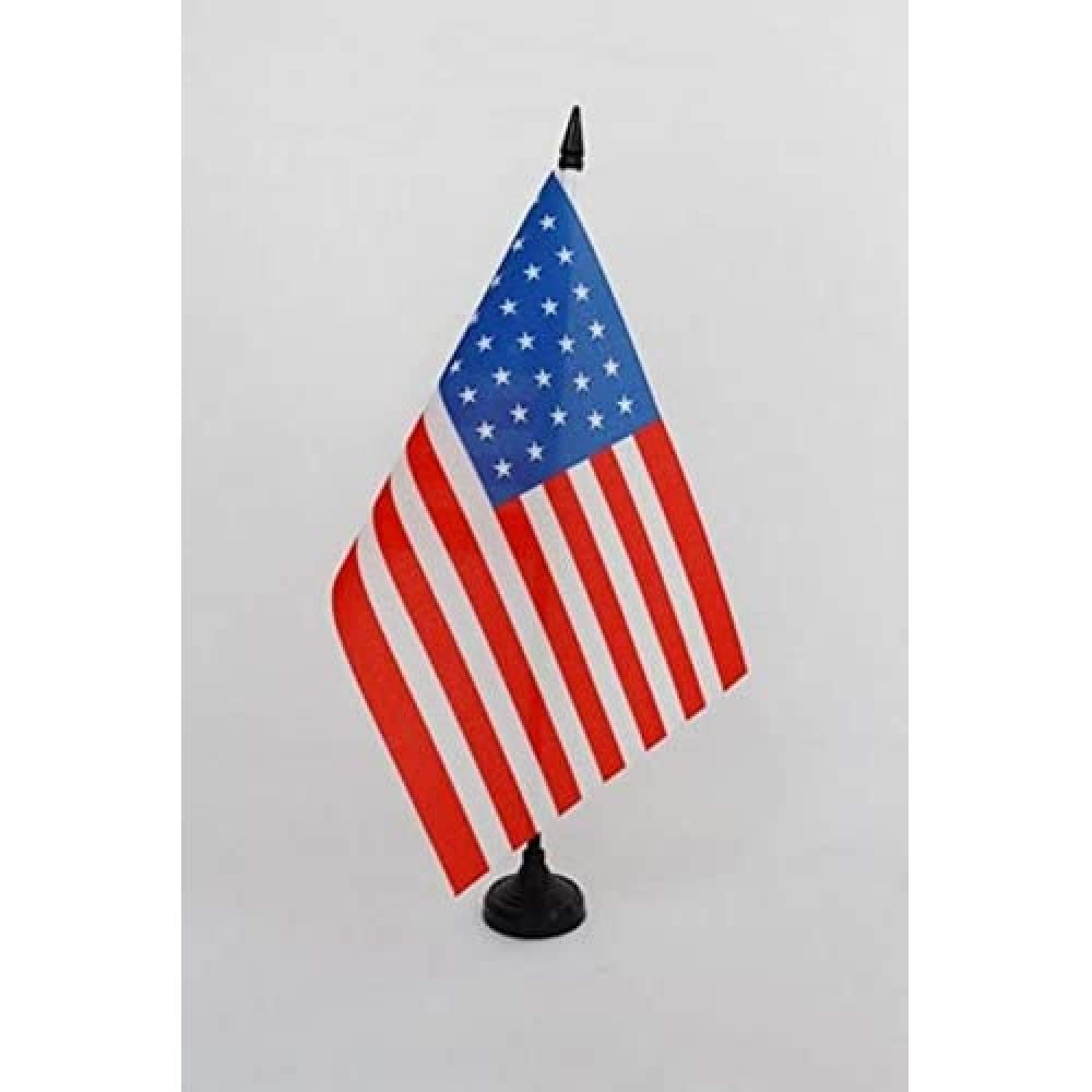 AZ FLAG United States 1861-1863 34 stars Table Flag 5'' x 8'' - american historic Office Decoration 100% Polyester 21 x 14 cm - Mini Desk Flag with Pole and Black Plastic Base