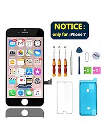 Swgrdin - Pantalla táctil 3D para iPhone 7 (4,7"), montura de pantalla LCD para digitalizador iPhone 7 con kit de herramientas y protector de pantalla, A1660, A1778, A1779 solamente), 4.7"