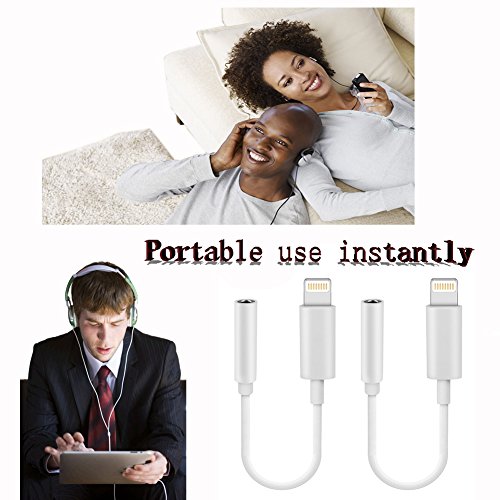 image for ZestyChef iPhone Headphone Adapter, Compatible with iPhone 7/7Plus /8/