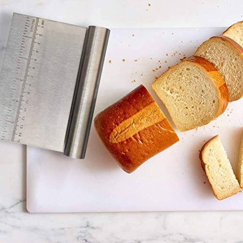 Yuciya Deegschraper, RVS gebak schraper Cutter met meetschaal Cake Pizza Cutter Gebak Brood Chopper Bakgereedschap - Afbeelding 4