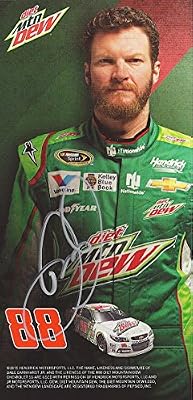 AUTOGRAPHED 2015 Dale Earnhardt Jr. #88 Diet Mountain Dew Racing (Hendrick) Promo Mini 3.5X7 Inch Signed Picture NASCAR Promo Hero Card with COA