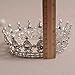 S SNUOY Queen Crowns for Women Silver Crown Crystal Tiaras for Women Full Round Headpiece for Birthday Wedding Party Head Accessoies