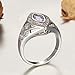 Psiroy 925 Sterling Silver Plated Marquise Cut Simulated Tourmaline Ring Band for Women Size 8