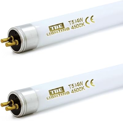 TBE Lighting 14W T5 Fluorescent Tube 549mm G5 Base 2 Pack Cool White 4000-4500K
