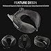Travel Neck Support Pillow - Memory Foam Soft - Compact Folded in a Handy Carry Pouch for Hurricane Asylum , Gray