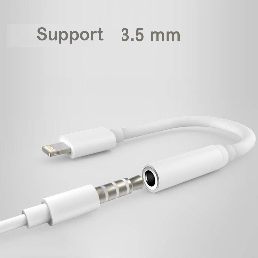 Cables 2 Pack 3.5 mm Headphone Adapter Jack Compatible with iOS 10/12
