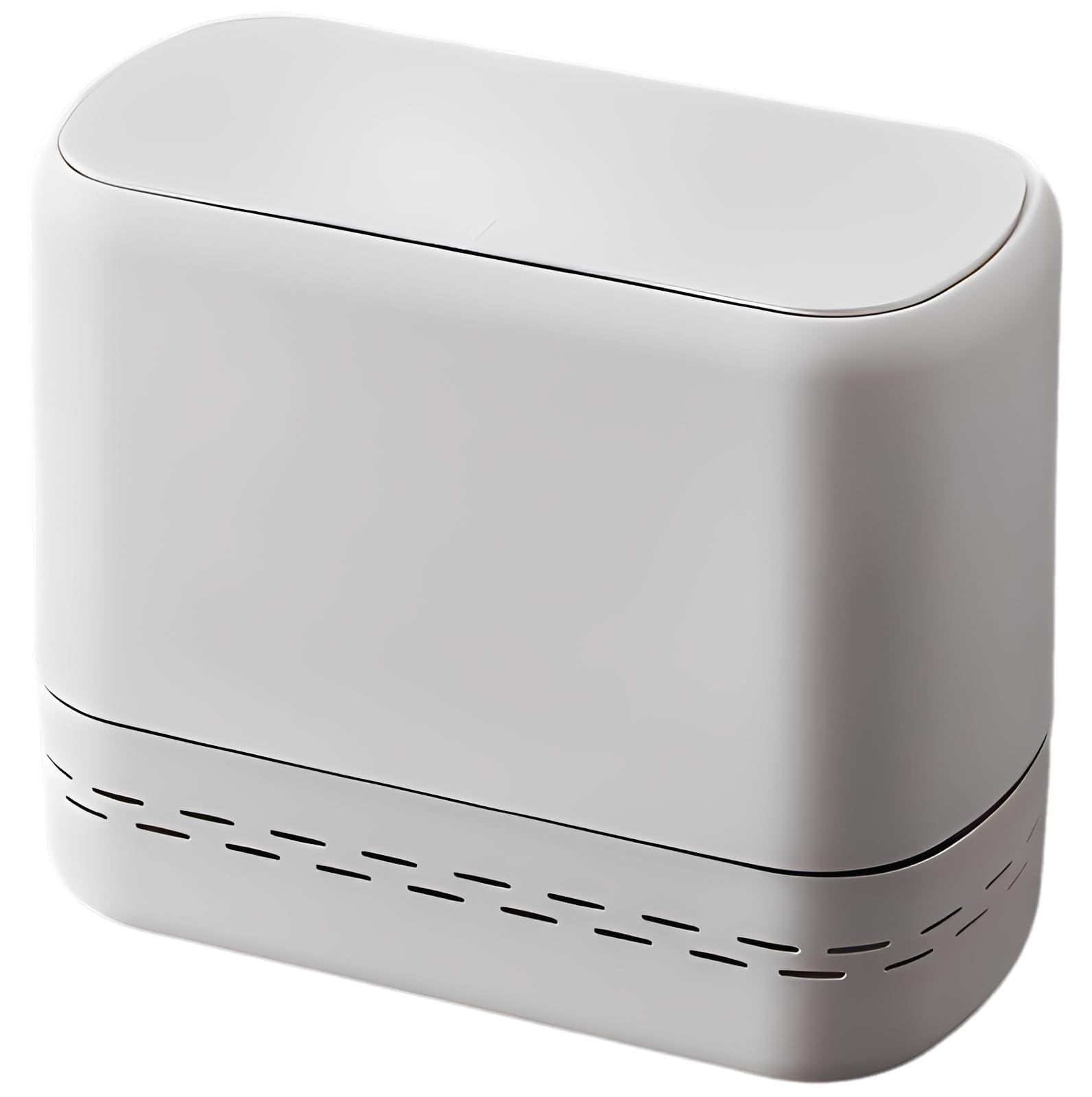 Photo 1 of Sooyee Bathroom Trash Can with Lid, 2.4 Gallon Slim Trash Bin, Small Plastic Waste Basket, 10 L Narrow for Bedroom, Kitchen, Office, White
