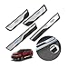 Stainless Steel Door Sill Scuff Plate Cover for Honda CR-V CRV 2017 2018 [Blue/Silver] (Blue)