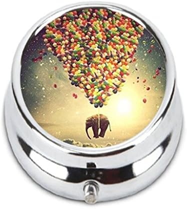 Elephant Custom Stainless Steel Pill Case Box Organizer - Oscas Wood Best Gift