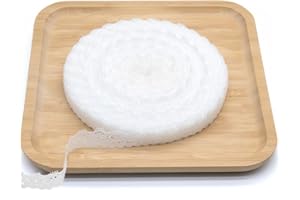 SYN-ZER 30 Yards White Lace Ribbon, 0.6 inch Narrow Elastic Lace Trim, Elegant Trim for Crafting, Gift Wrapping, Dress Embellishment, Wedding Decor, Bow Making & Sewing Crafts