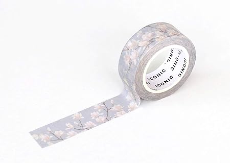 Amazon Iconic Design アイコニック マスキングテープ フラワー 2個セット 055 マグノリア マステ セット アレンジ 活用 ラッピング イラスト 花 デコ おしゃれ マスキングテープ 文房具 オフィス用品