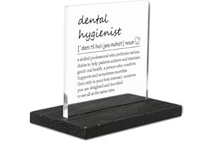 LLXXEYOPQDXZ Dental Hygienist Definition Gifts, Dental Hygienist Office Decorations, Dental Hygienist Thank You Gift, Dental Hygienist Gifts for Women, Men, Plaque Decorative Signs YTZ32