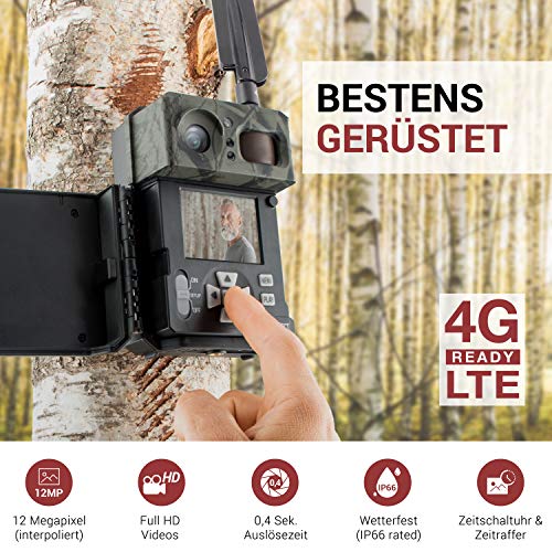 SECACAM Pro Plus Mobile LTE 4G Wildkamera mit SIM-Karte, Handyübertragung, App, Fernbedienung, Bewegungsmelder… – Bild 4