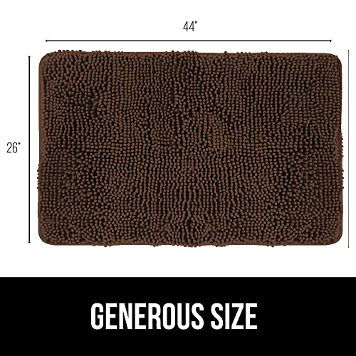 Gorilla Grip Bath Rug, 44x26, Thick Soft Absorbent Chenille Rubber