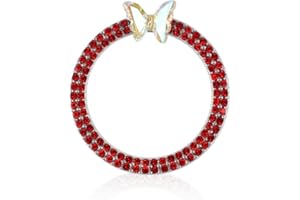 Floweringbeter Car Ignition Switch Decoration Ring With For Crystal Rhinestone Design And One Click Start Accessory Fits Stan