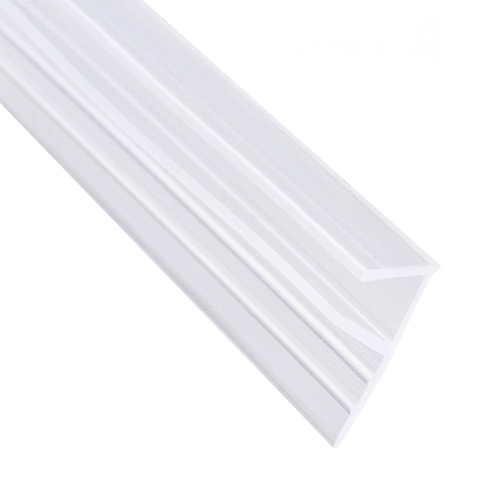 TA-VIGOR Frameless Shower Door Bottom Seal Strip, 7/16"(11mm) Drip Rail - 1/4"(6mm) Glass x 118"(3000mm) Length F-Type Glass Shower Screen Door Sweep Silicone for Shower Door Seal