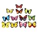 Refaxi 12 Piece Beautifull Butterfly Fridge Magnets Sticker Set for Home Christmas Wedding Decoration