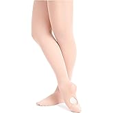 danswan Girls Women Transition Ballet Dance Tights Footless Ballet Legging Stocking Convertible Tights for Toddler Kids