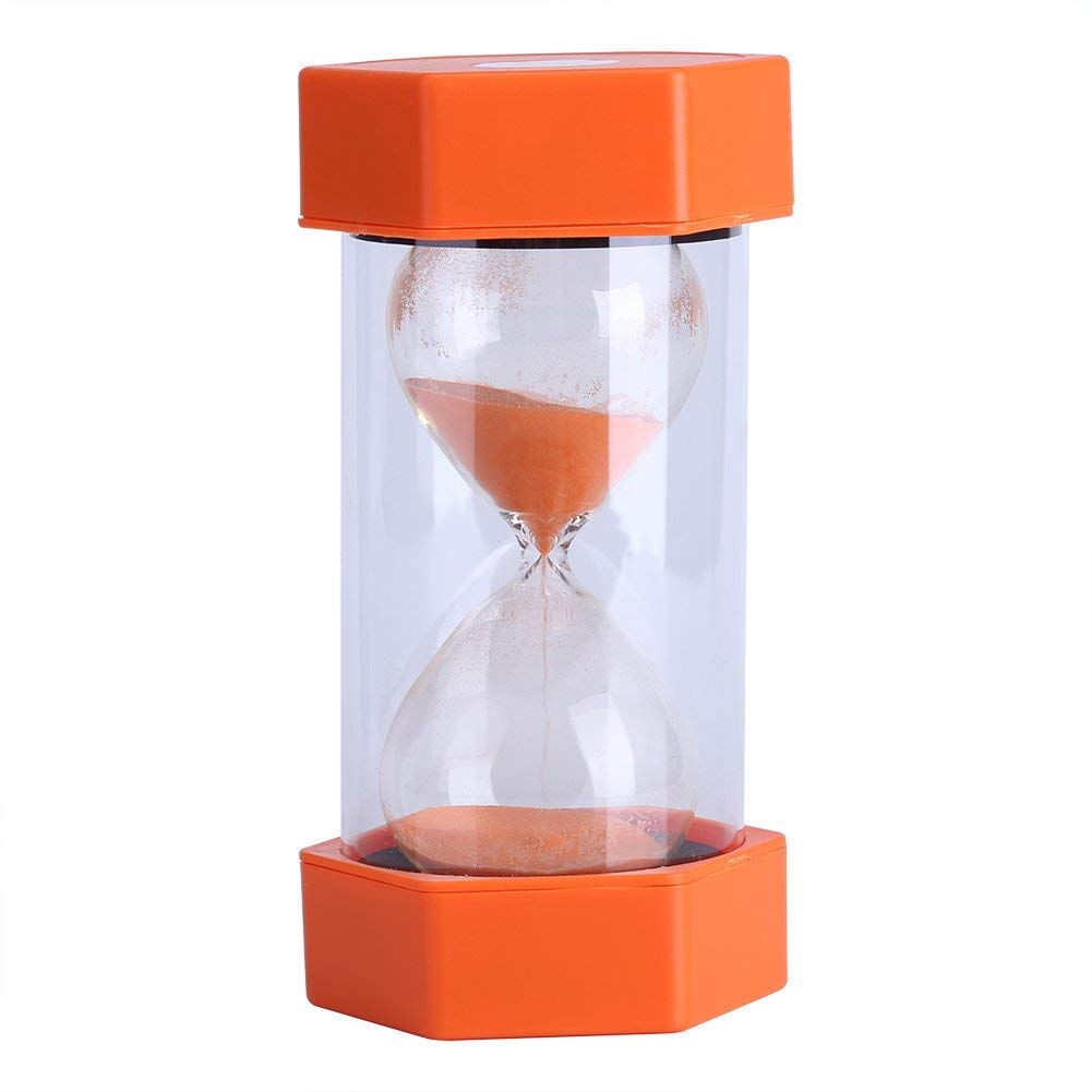 Hourglass Sand Timer, Colorful Sand Hourglass Timer, 20 Minutes Sand Timer Clock, Sime Management Set Home Office Decor Gift, Orange Sand
