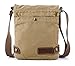Gootium Cotton Canvas Cross Body Small Messenger Bag Shoulder Handbag, Khaki