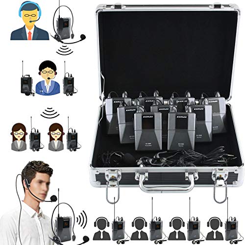 EXMAX EX-938 Wireless Headset Microphone Audio Tour Guide System for ...