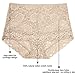 Eve's Temptation Janice High-Rise Tummy Control Lace Panties Sexy Lingerie Underwear For Women - Coffee Floral - L