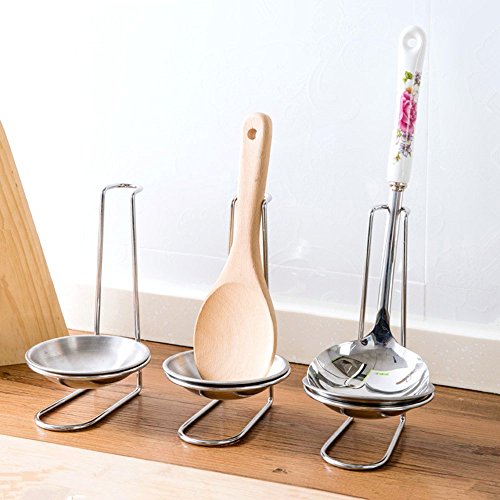 MyLifeUNIT Spoon Rest for Stove Top, Stainless Steel Upright Spoon