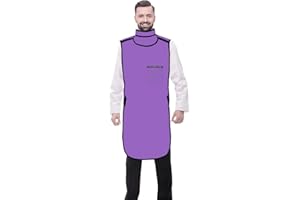 Healthible 0.5mmPb Lead Apron with Thyroid Shield Collar - Xray Apron Lead Apron for X-Rays(Purple)