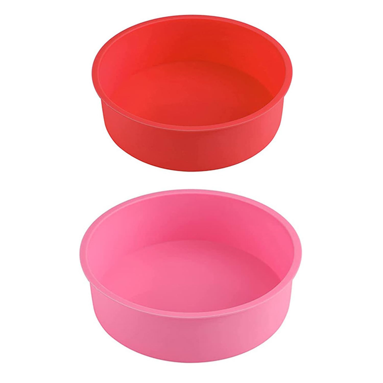USHXVG 2Pcs Round Cake Pan, Silicone Baking Pan, Silicone Baking Pan, Non-Stick Baking Pan, Kitchen Cake Pan