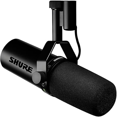 Shure SM7dB Dynamic Vocal Microphone with Built-in Preamp – XLR, Black