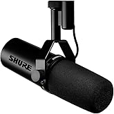 Shure SM7dB Dynamic Vocal Microphone with Built-in Preamp – Studio Mic for Streaming, Podcasting, and Recording – Smooth Soun