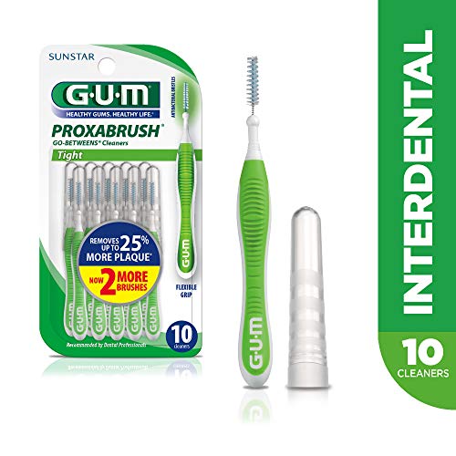 GUM Proxabrush Go-Betweens Interdental Brushes, Tight, 10 Count
