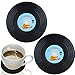 Vinyl Record Coasters Pack, Retro Novelty Style Coaster For Hot Drinks Only, Housewarming Gift For Vintage Collection Fans, Music Theme Party Essential, No Storage Holder but in Matching Packaging Box