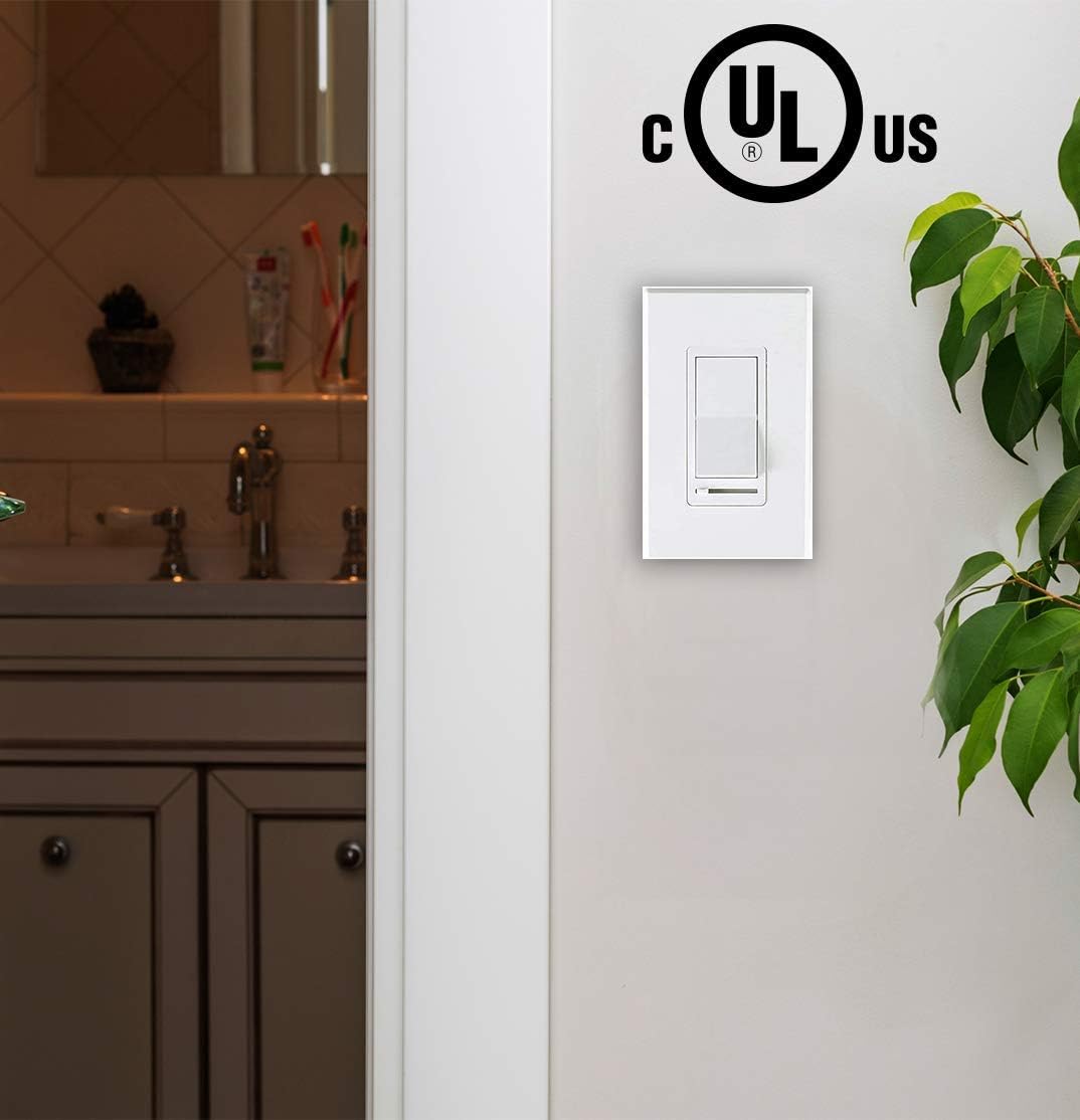 Cloudy Bay in Wall Dimmer Switch for LED Light/CFL/Incandescent, 3-Way Single Pole Dimmable Slide, 600 Watt max, Cover Plate Included -2 Pack: Industrial & Scientific